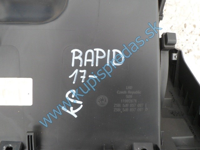 kastlík na škodu rapid, odkladacia skrinka, 5JB857097E